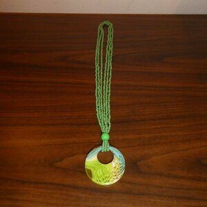 Green Seed Bead Necklace